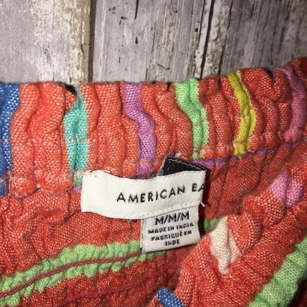American Eagle Orange Striped Crop - Picture 4 of 4